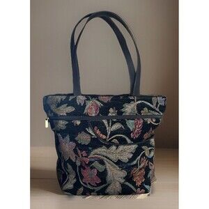 Danny K Beverly Hills, Black Earth Tone Tapestry Shoulder/ Tote Bag. USA MADE